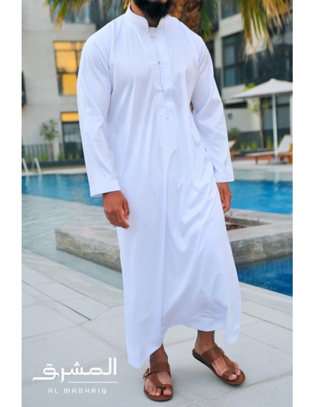 Qamis bahreini " AL MASHRIQ " blanc