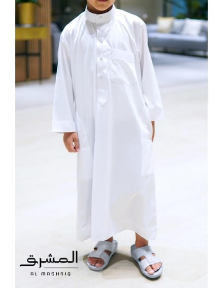 Qamis saoudien " AL MASHRIQ " enfant blanc