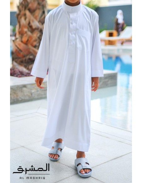 Qamis saoudien " AL MASHRIQ " enfant blanc