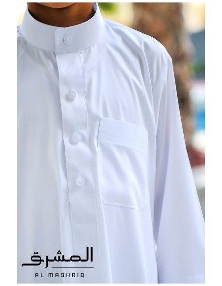 Qamis saoudien " AL MASHRIQ " enfant blanc