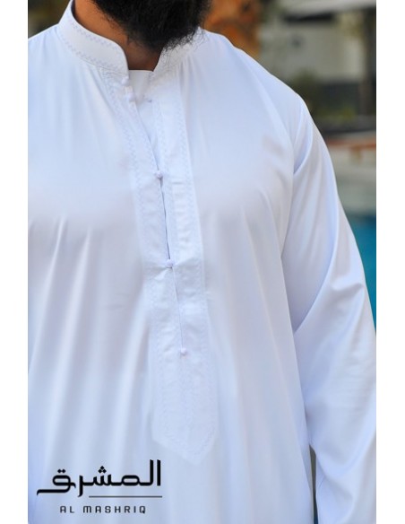 Qamis bahreini " AL MASHRIQ " blanc