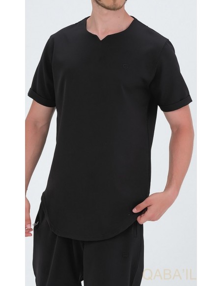 Tee shirt azur qaba'il noir