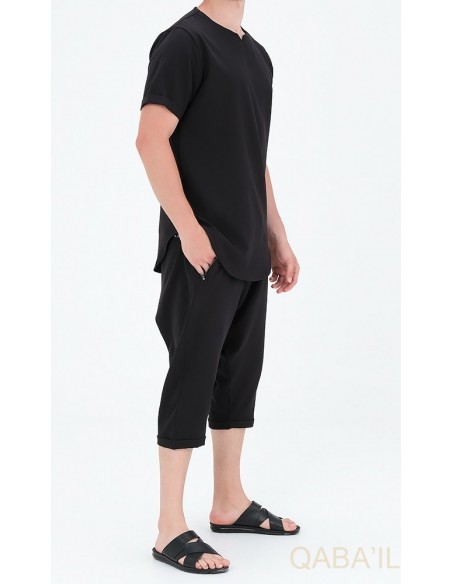Tee shirt azur qaba'il noir