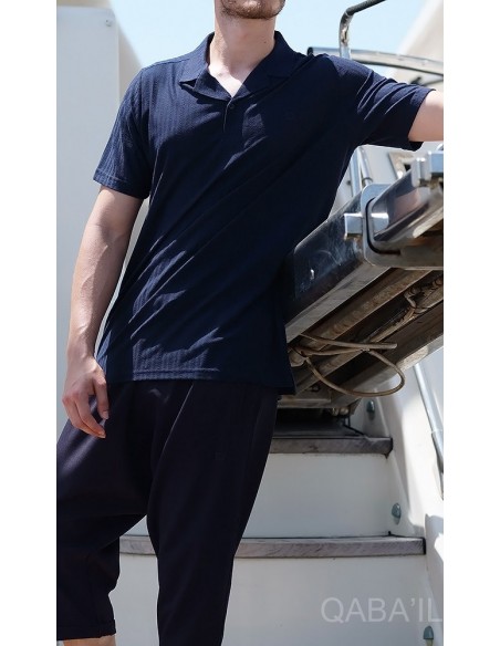 polo qaba'il Aldo bleu nuit