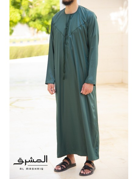 Emiratischer Qamis "AL MASHRIQ" Flaschengrün
