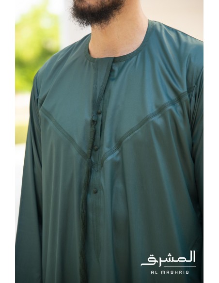 Emiratischer Qamis "AL MASHRIQ" Flaschengrün