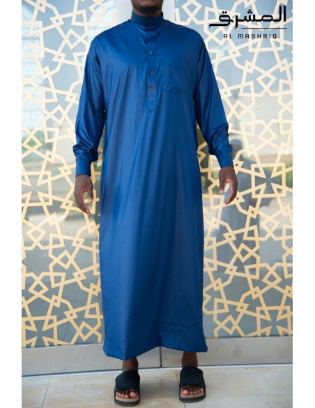 Qamis saoudien " AL MASHRIQ " bleu nuit