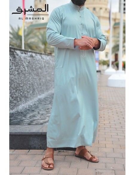 Bahraini Qamis " AL MASHRIQ " pastel green