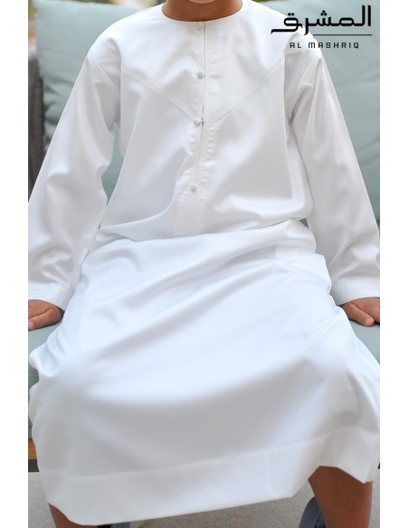 Emiratischer Qamis "AL MASHRIQ" Kind weiß