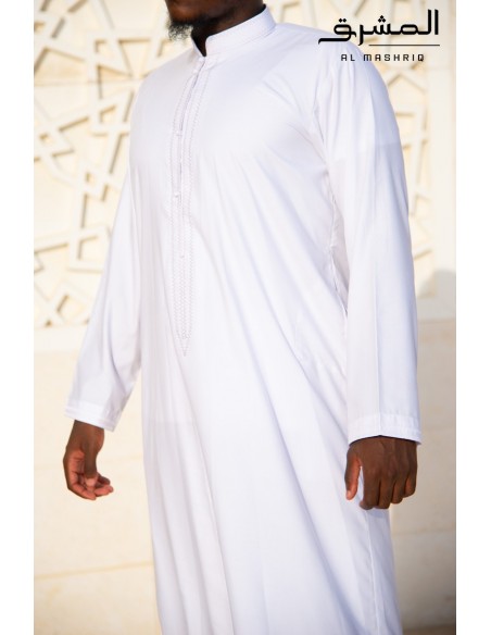 Qamis bahreini " AL MASHRIQ " blanc