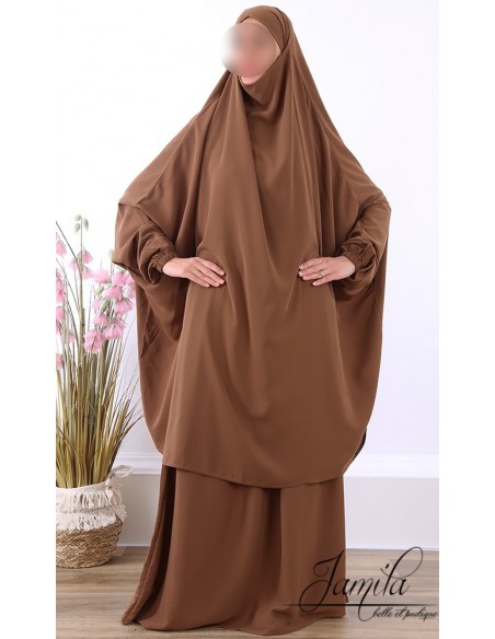 Jilbeb 2-delige rok Jamila cappuccino