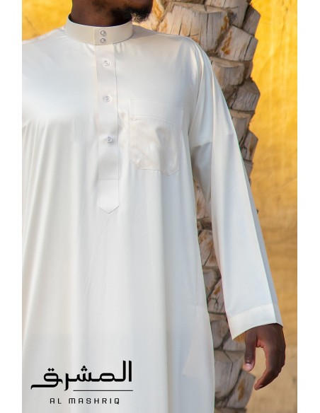 Off-white "AL MASHRIQ" Saudi Qamis