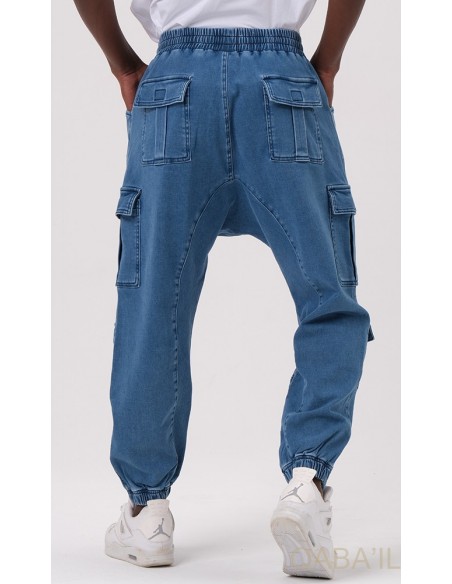aladinhose Cargo-Stretch-Jeans Qabail light blue