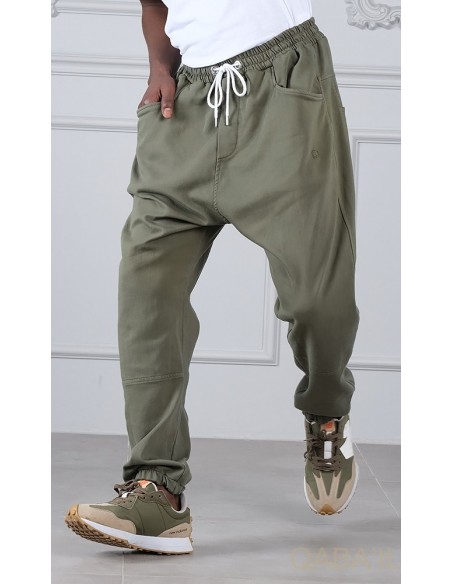 Sarouel qabail pants stretch kaki