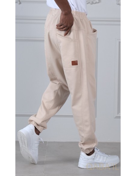 Sarouel qabail pants stretch beige