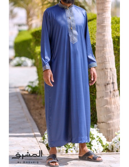 Bahreinse Qamis "al mashriq" blauw en goud